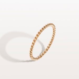 Aurate Stackable Twist Ring - 14k rose gold - size 7
